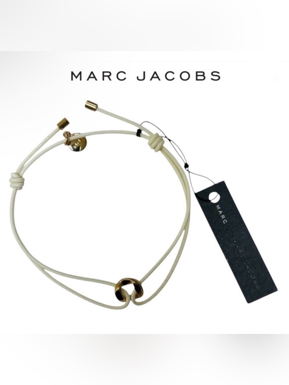 MARC JACOBS Cream/Gold String "Friendship" Bracelet Adjustable (BNWT)